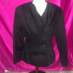 Black Women's Double-Breasted Jacket